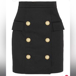 Authentic black Balmain mini skirt